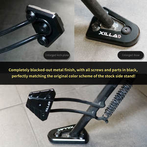 แผ่นขาตั้งข้างรถมอเตอร์ไซค์ Xilla คุณภาพดี สีดำ ทำจากอลูมิเนียมอัลลอยด์ ขยายขนาด สำหรับ Vespa Sprint Primavera - Product Image 6