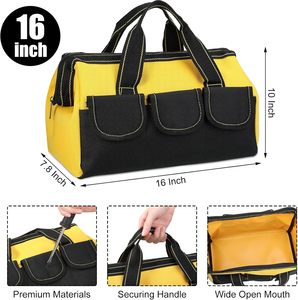 Bolsa de herramientas pesadas de jardín de varios tamaños para carpinteros de tela de lona impermeable electricistas eléctricos de servicio de muestra gratis - Product Image 5