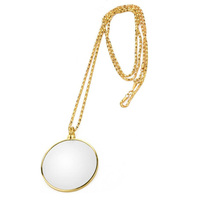 Loupe Collier 5X avec Pendentif, Monocle Loupe à Chaîne Longue de 35,4 Pouces avec Lentille en Verre Optique pour la Lecture et les Activités Extérieures