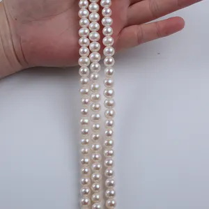 8-9mm C-AAAA GRADE white beads real loose freshwater potato pearl strand