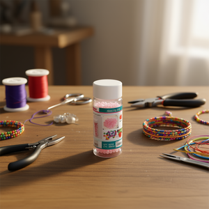 ILAN Abalorio Perline rotonde rosa da 8 mm per la creazione di gioielli - Product Image 2