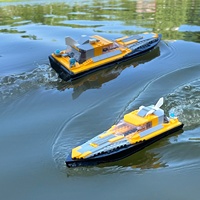 Flytec V101 Barco de Bloques de Construcción RC 4 en 1, Control Remoto de 2.4GHz y 2 Canales, Juguete STEM, Resistente al Agua, Baterías Recargables de Alta Velocidad