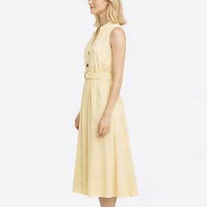 Robe longue mi-longue blanche élégante et sexy pour femmes, dos nu, style <span class=keywords><strong>chic</strong></span>, vente en gros personnalisée OEM - Product Image 2