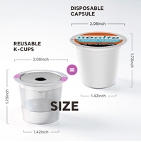 Filtre à café réutilisable en acier inoxydable, portable, robuste, écologique, compatible Keurig, multi-flux, conception facile à remplir