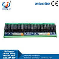 Module de relais noir Huaqingjun DC24V 16A G5RL-1-E 16 canaux SPDT pour petits moteurs