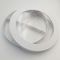 Caja de cartón biodegradable con ventana para dulces, frutas, charcutería, con relieve, recubrimiento UV y laminación mate