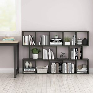 <b>Modern</b> Bookcase, 5-<b>Shelf</b> Storage Organizer With 14-Cube Display Bookshelf SG001 Bookcases SG001 - Product Image 6