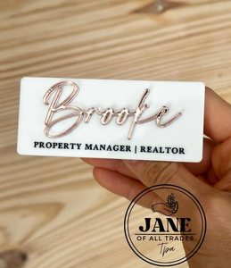 ป้ายอะคริลิคสีขาวป้ายชื่อป้ายชื่อป้ายชื่อป้ายชื่อคลิปป้ายชื่อป้ายชื่อธุรกิจป้ายอะคริลิคสีขาว<span class=keywords><strong>3D</strong></span> ออกแบบได้ตามต้องการ - Product Image 4