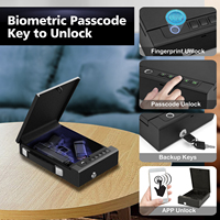 Caja Fuerte Inteligente a Prueba de Fuego con Desbloqueo por Aplicación TUYA Ble, Caja Digital Biométrica con Huella Dactilar, Contraseña y Teléfono para Dinero, Efectivo y Joyas