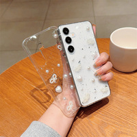 Joli nœud papillon amour coeur goutte colle TPU housse de téléphone pour Samsung Galaxy S21 S22 S23 S24 Plus Ultra A55 A54 A14 A15 A25 A24 A35