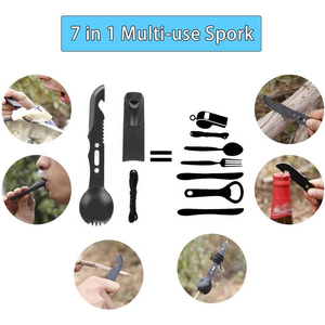 Trousse de premiers soins Dericsson noire en ABS imperméable, 16 en 1, équipement de survie en plein air, trousse de survie d'urgence - Product Image 2
