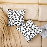 Housse de coussin moderne et artistique, motif de toile d'araignée de champignon, taie d'oreiller en lin, adaptée à la décoration de la maison