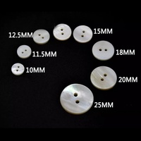 Boutons en nacre naturelle véritable 10mm/11.5mm/12.5mm/15mm/18mm/20mm/25mm à 2 trous plats, écologiques, sans nickel, naturels