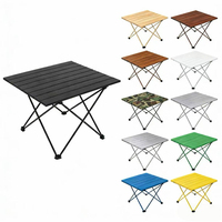Table pliante portable légère et moderne Liveer en alliage d'aluminium 6063, design durable pour l'extérieur, camping et pique-nique, avec sac de rangement