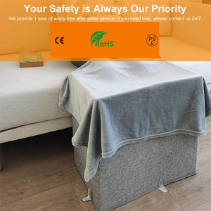 Chauffe-pieds de table <span class=keywords><strong>pliable</strong></span> en cristal de carbone portable avec protection contre la surchauffe à chauffage rapide pour le bureau ou la maison - Product Image 4