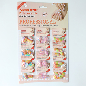 AIERFEI 12 sachets de faux <span class=keywords><strong>ongles</strong></span> <span class=keywords><strong>en</strong></span> forme d'amande, motifs floraux, très demandés, colorés, pour nail art, designs Cardnail, <span class=keywords><strong>ongles</strong></span> carrés, <span class=keywords><strong>ongles</strong></span> français, fournisseur - Product Image 4