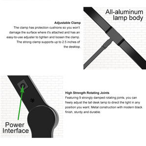 Lampe <span class=keywords><strong>de</strong></span> bureau <span class=keywords><strong>LED</strong></span> 24W pour une planification et une étude architecturales idéales, en éclairant votre bureau et vos écrans. Support d'éclairage <span class=keywords><strong>de</strong></span> bureau - Product Image 4