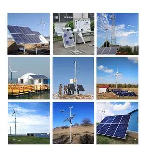 Yüksek verimli 2KW 3KW 5KW 10KW kapalı ızgara rüzgar güneş hibrid güç sistemi