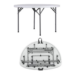 โต๊ะพลาสติกพับได้ทรงกลมแบบขายส่ง โต๊ะพับพกพาสำหรับใช้ในร่มและกลางแจ้ง ปิกนิก แคมป์ปิ้<span class=keywords><strong>ง</strong></span> และงานอีเว้นท์ - Product Image 1