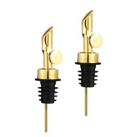 Accessoires de bar de luxe de haute qualité, verseur conique en acier inoxydable pour bouteille de liqueur avec bouchon anti-poussière en caoutchouc