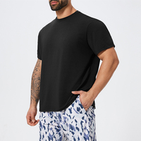 D-DDX1094 T-shirt d'entraînement de gymnastique pour hommes de haute qualité à séchage rapide à manches courtes avec motif solide de grande taille en gros