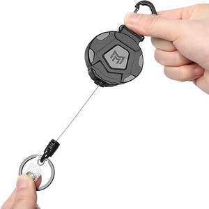 <span class=keywords><strong>Porte</strong></span>-clés rétractable tactique avec cordon Dyneema de 31,5 pouces, support magnétique, 9 oz, robuste, pour les missions de sécurité - Product Image 3