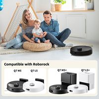 Kit d'accessoires de remplacement pour robot aspirateur Roborock Q7 M5/M5 Q7 L5/L5 Plus, en caoutchouc, coton et polyester réutilisables, 1 brosse principale, 4