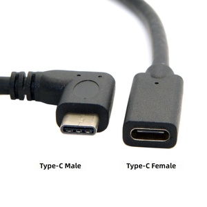 <span class=keywords><strong>C</strong></span>âble d'extension angulaire <span class=keywords><strong>USB</strong></span> 3.1 Type-<span class=keywords><strong>C</strong></span> mâle-femelle pour fabricants, prend en charge la transmission de données, l'audio, la vidéo et la charge rapide - Product Image 5