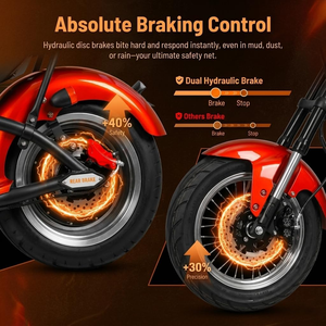 Eahora Romeo M1p 60v 30ah Long Range Chopper Electric System Scooter Dirt Adult Electric Bike - Product Image 6