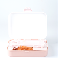 Brosse de nettoyage multifonctionnelle de marquage laser pour le nettoyage des biberons de bébé Brosse à capuchon Paille Mamelon Ensemble de brosses à biberon en silicone