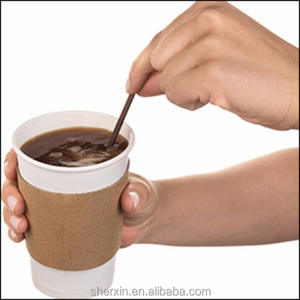 Manchon en carton ondulé avec impression de logo, manchon ondulé brun et blanc pour gobelets de 12 oz - Product Image 3