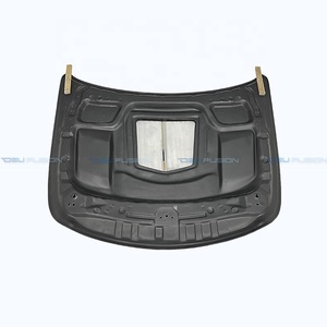 For 2008-2013 Infiniti G37 Coupe Carbon Fiber <b>Clear</b> Engine Glass Window Vented Hood Bonnet For Skyline 370GT CKV36 - Product Image 4