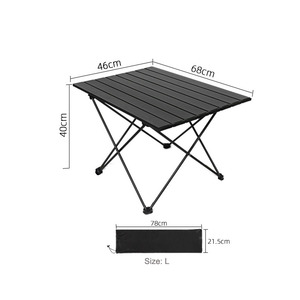 Table pliante moderne en aluminium légère et facile à ouvrir, mobilier d'extérieur portable pour pique-nique, voyage, camping, utilisation en salle de sport ou atelier - Product Image 4