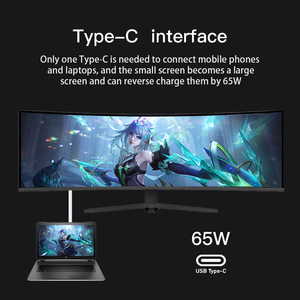Monitor de Juegos LCD Curvo para PC de 49 Pulgadas con Diseño Profesional, Resolución 4K, Pantalla de 165Hz, Full HD, Vertical, para Escritorio - Product Image 5