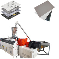 Ligne d'extrusion de feuilles de marbre PVC et machine de production de panneaux décoratifs WPC