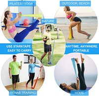 20LB Entrenamiento Fitness Theraband Durable Latex Yoga Band Ejercicio Banda de resistencia de goma