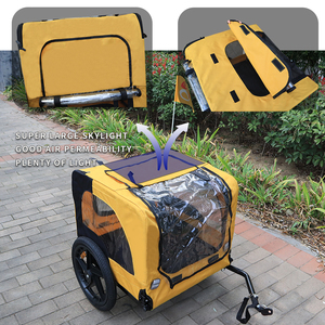 Gran oferta de remolques para mascotas, remolque de playa plegable para acampar al aire libre, bicicleta utilitaria, motocicleta, carrito de carga para perros - Product Image 3