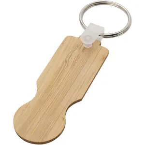 Porte-clés Ronan en bambou FSC, gadgets écologiques - Product Image 1