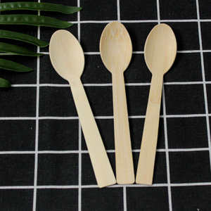 ช้อนไม้ไผ่แบบใช้แล้วทิ้งเครื่องใช้บนโต๊ะอาหารไม้ไผ่ย่อยสลายได้ตามต้องการโลโก้ตามสั่ง - Product Image 3