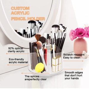 Acrylic 360 Độ Xoay Chủ Bút Trẻ Em Đánh Dấu Tổ Chức Cho Các Trường Học Văn Phòng Nghệ Thuật Bút Chì Bút Chì Bút Chì Lưu Trữ - Product Image 4