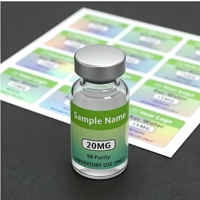 Étiquette en peptide résistant à la déchirure du fabricant, papier couché 5 ml