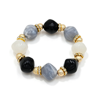 Perles irrégulières multicolores 19*18mm, bijoux en perles acryliques, bracelet pour femmes