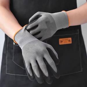 T9 <strong>Nitrile</strong>-Coated Grip Protective <strong>Gloves</strong> Breathable and Wear-Resistant Chinese Roses Design for Family Gardening and Work - Product Image 2