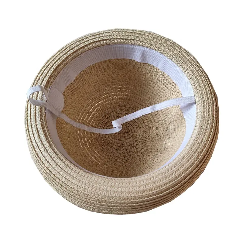 Raphia — chapeau mi-pliable en raphia pour femmes, fait à la main, à la mode, pour le soleil, pour l'été