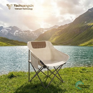 Chaise de camping pliable, portable, avec cadre en aluminium, tissu Oxford, design minimaliste, style décontracté, pour usage en extérieur et dans le jardin - Product Image 5