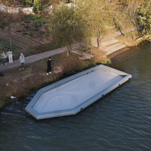 Quai gonflable flottant <span class=keywords><strong>de</strong></span> <span class=keywords><strong>bateau</strong></span> portatif Quai sec <span class=keywords><strong>de</strong></span> matelas d'eau <span class=keywords><strong>de</strong></span> protection complet pour le yacht <span class=keywords><strong>de</strong></span> kayak - Product Image 4