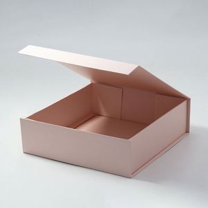 Customised square <b>pink</b> Fold Flat Collapsible Magnet Rigid <b>Gift</b> <b>Box</b> Packaging Wholesale - Product Image 5