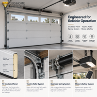 Kit de sécurité motorisé pour ouvre-porte de garage automatique en aluminium et verre, télécommande incluse, idéal pour villas résidentielles de luxe - Vente Flash