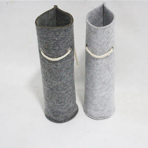 Conception élégante de stockage de vin de feutre portatif gris populaire de stockage polyvalent d'utilisation quotidienne - Product Image 5