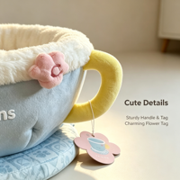Lit pour chat en polaire corail, luxueux, mignon, motif dessin animé, doux, écologique, confortable et protecteur, pour chats d'intérieur